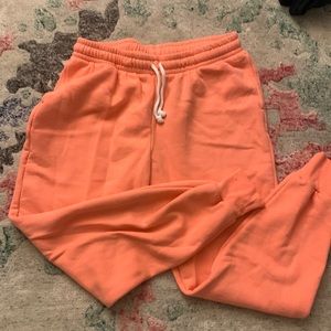 Orange sweatpants